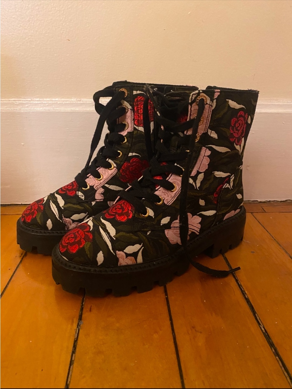 Kate Spade combat boots